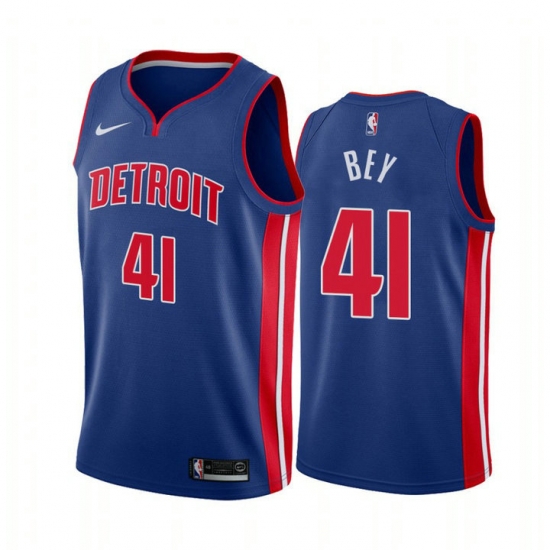 Maillot de Basket #41 Bey Detroit Pistons Bleu